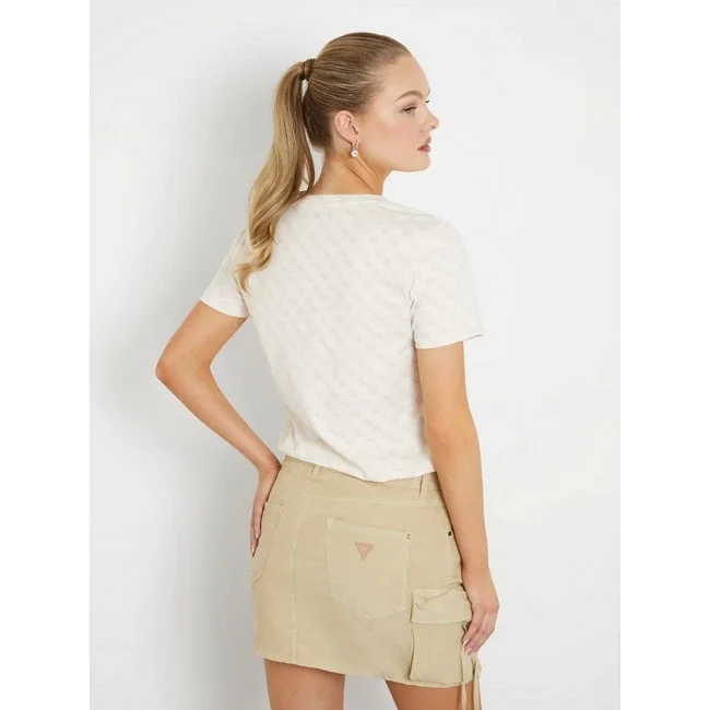 Camiseta Guess Beige Mujer