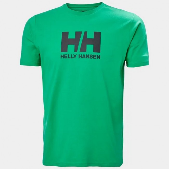 Camiseta Helly Hansen Verde Logo Frontal
