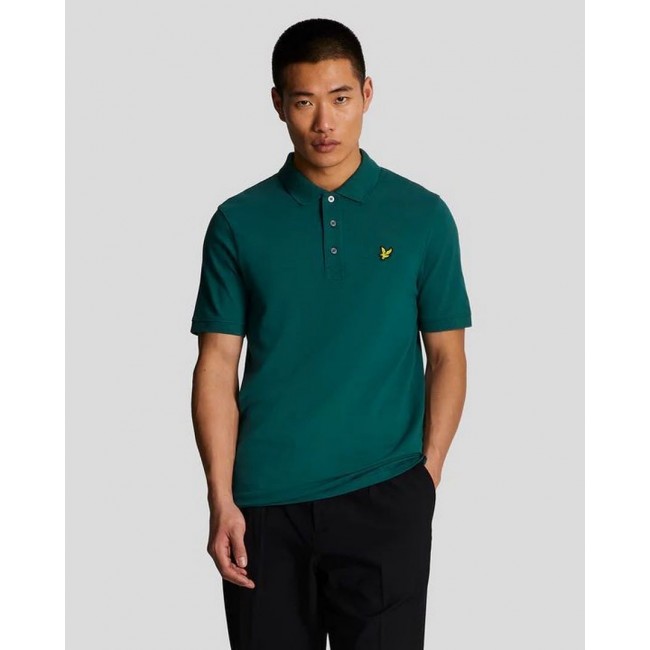 Polo Lyle & Scott Verde Oscuro Logo...