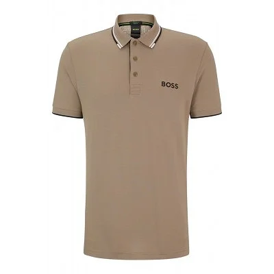 Polo Boss Marrón Logo...