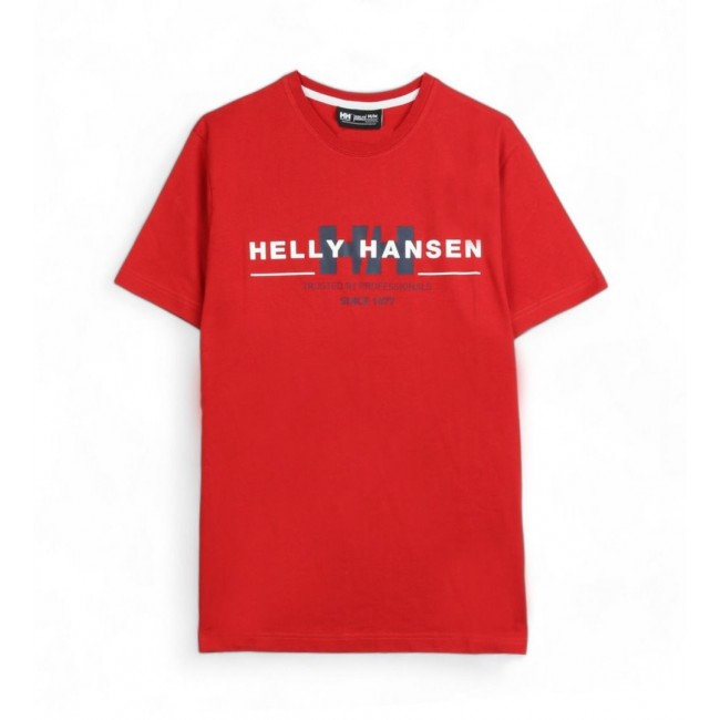 Camiseta Helly Hansen Roja Logo Frontal
