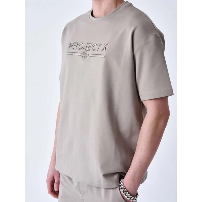 Camiseta Project X Paris Marrón Hombre