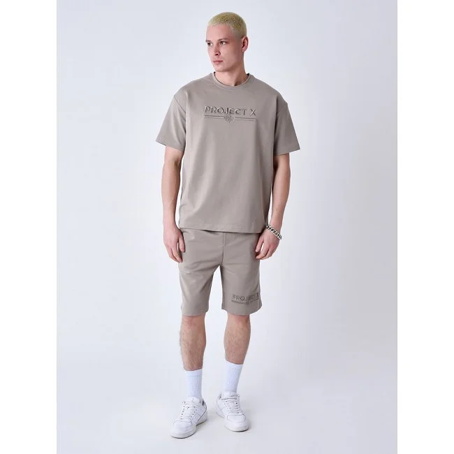 Camiseta Project X Paris Marrón Hombre