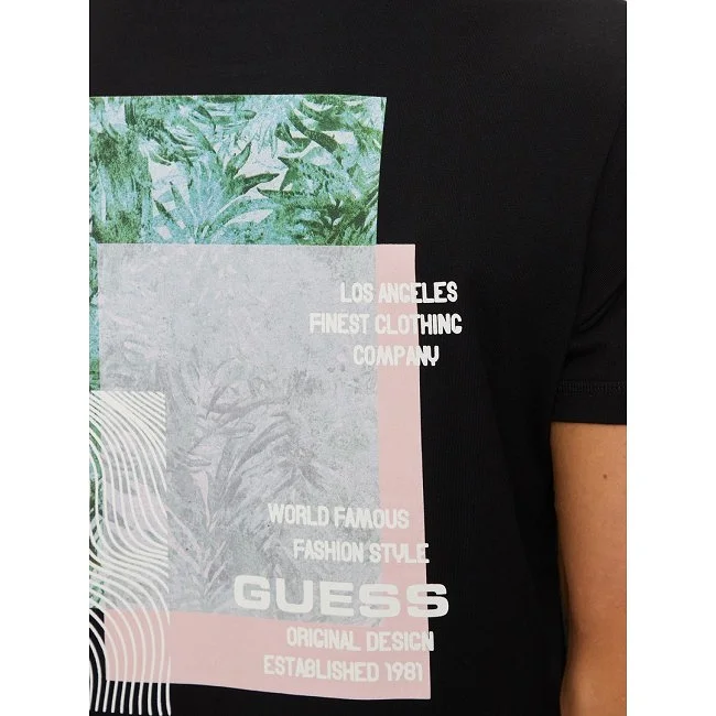 Camiseta Guess Hombre Negra