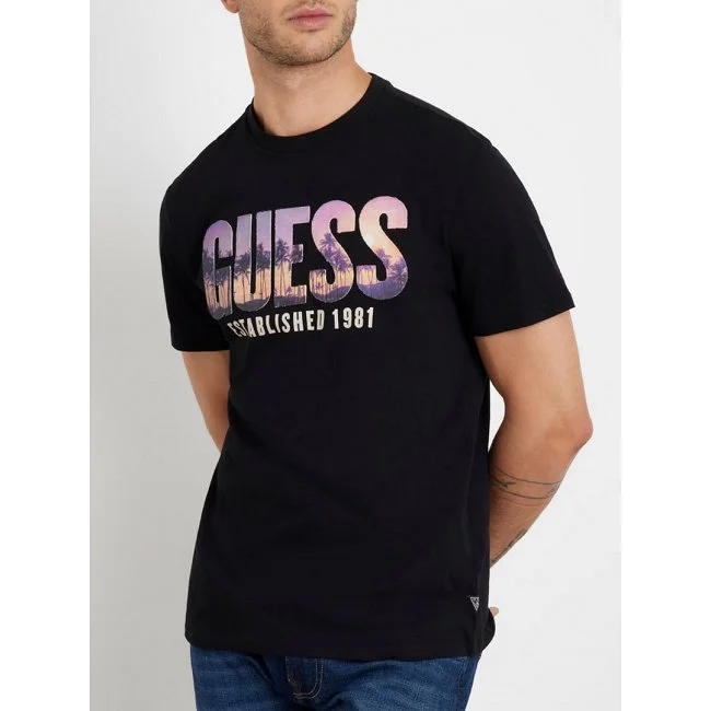 Camiseta Guess Hombre Negra Camiseta Guess Hombre Negra