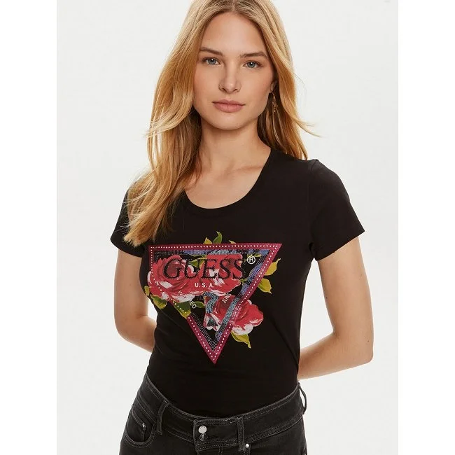 Camiseta Guess Negra Mujer
