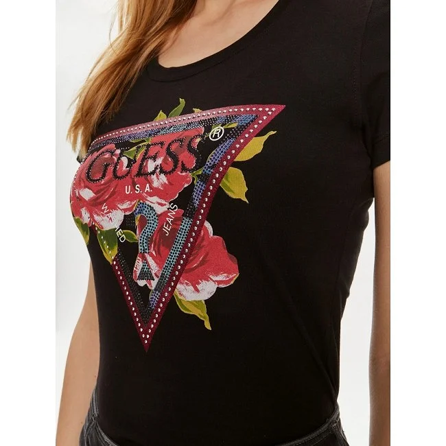 Camiseta Guess Negra Mujer