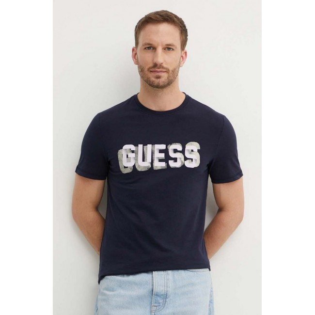 Camiseta Guess Hombre Azul Marino