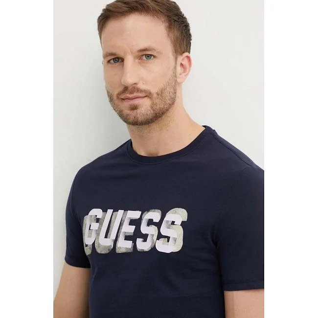 Camiseta Guess Azul Marino Hombre