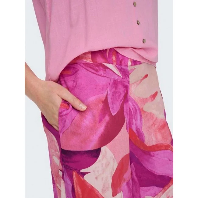 Pantalón ONLY Rosa Estampado Mujer