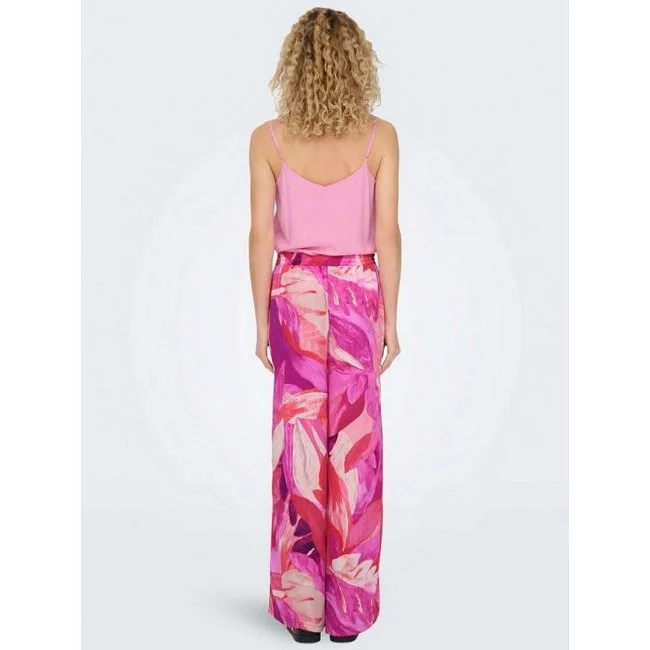 Pantalón ONLY Rosa Estampado Mujer