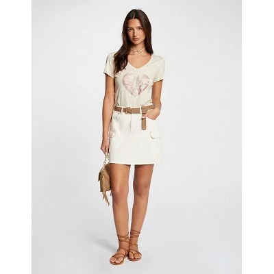 Camiseta Morgan Mujer Beige 2