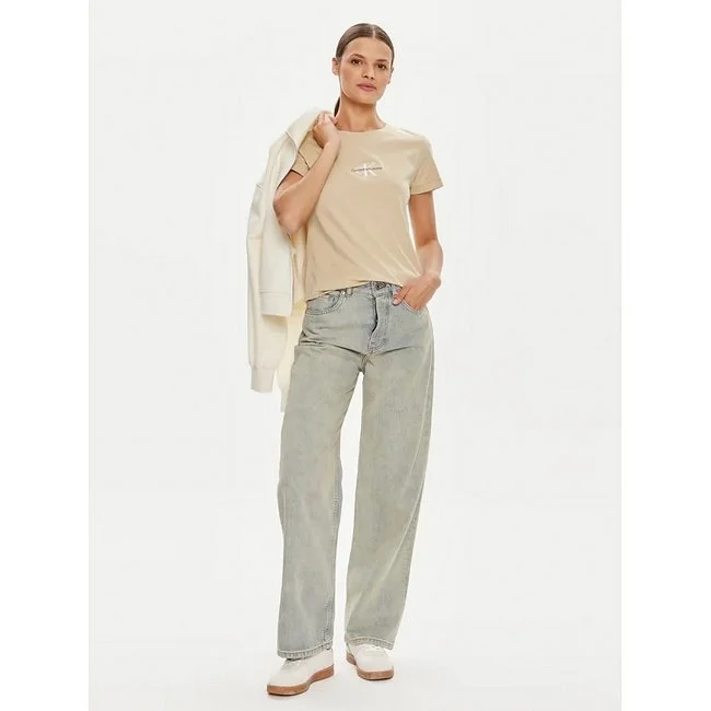 Camiseta Calvin Klein Beige Mujer