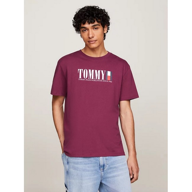 Camiseta Tommy Hilfiger Hombre Morada