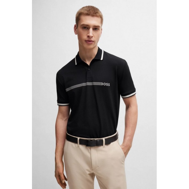 Polo Boss Hombre Negro