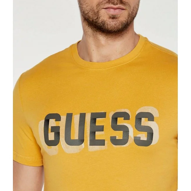Camiseta Guess Amarilla Hombre