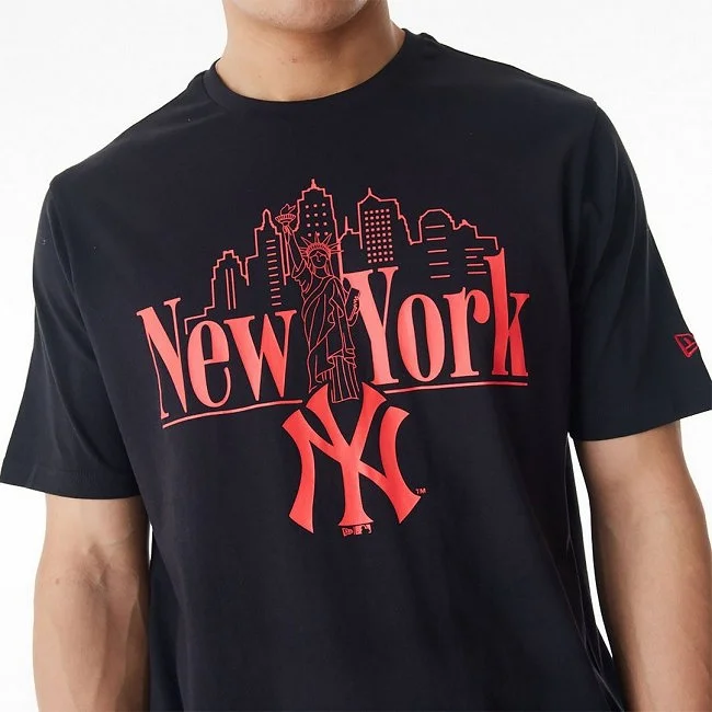 Camiseta New Era Hombre Negra Camiseta New Era Hombre Negra
