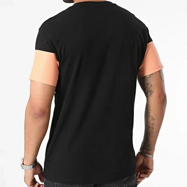 Camiseta Guess Hombre Negra y Naranja