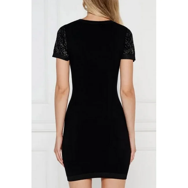 Vestido Guess Mujer Negro Pedrería Vestido Guess Mujer Negro Pedrería