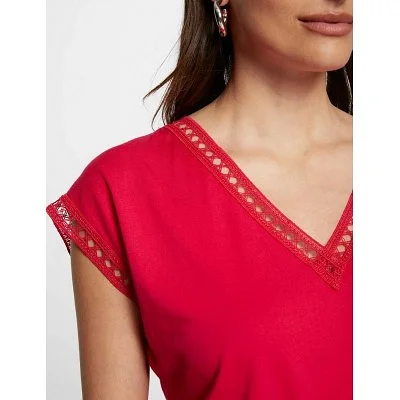 Camiseta Morgan Mujer Fucsia 2