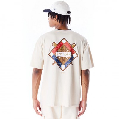 Camiseta New Era Hombre Beige 2