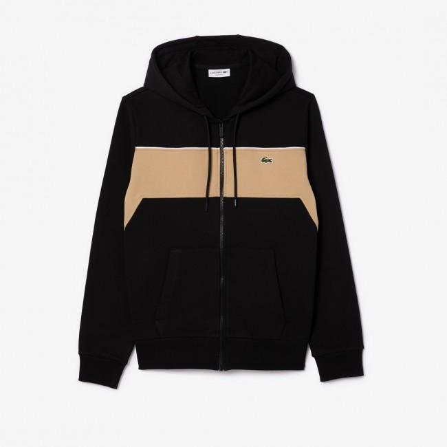 Sudadera Lacoste Hombre Negra y Beige