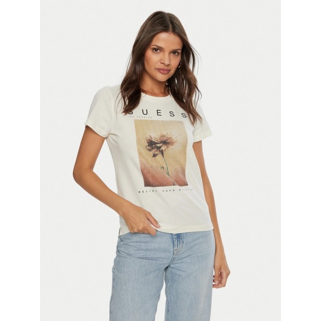 Camiseta Guess Mujer Blanca Estampada