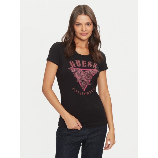 Camiseta Guess Mujer Negra y Morada Ecool