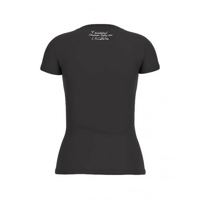 Camiseta Guess Mujer Negra Estampada