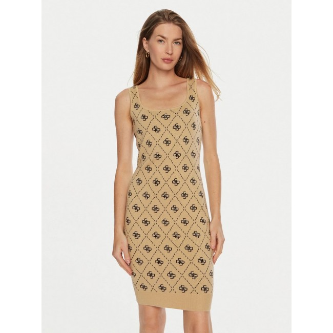 Vestido Guess Mujer Beige Estampado