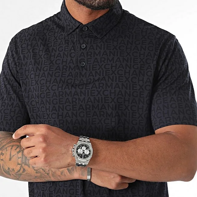 Polo Armani Exchange Hombre Azul Marino