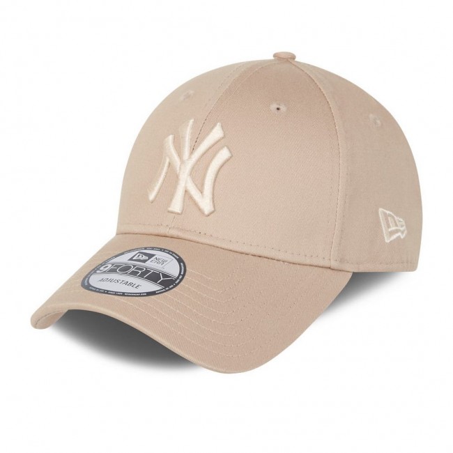 Gorra New Era Beige Logo Frontal Hombre