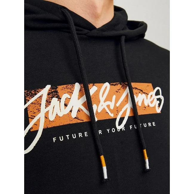 Sudadera Jack & Jones Negra y Naranja... Sudadera Jack & Jones Negra y Naranja...