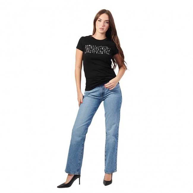 Camiseta Armani Exchange Negra Mujer