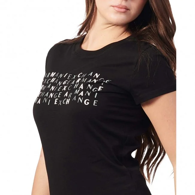 Camiseta Armani Exchange Negra Mujer