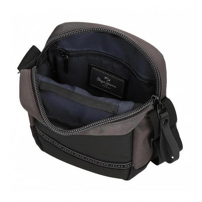 Bandolera Pepe Jeans Negra y Gris Hombre