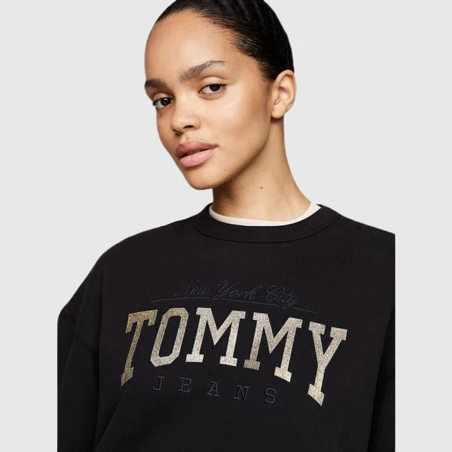 Sudadera Tommy Hilfiger Negra Mujer