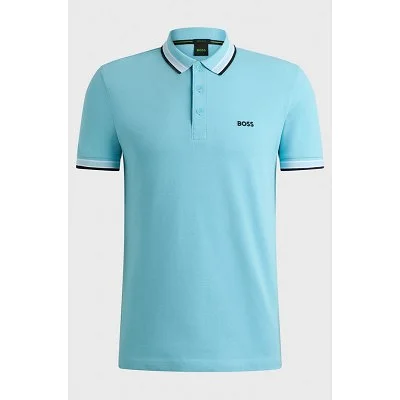 Polo Boss Hombre Turquesa