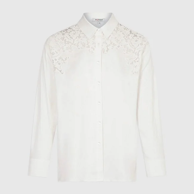 Camisa Morgan Blanca Mujer