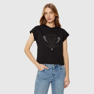 Camiseta Guess Negra Mujer...