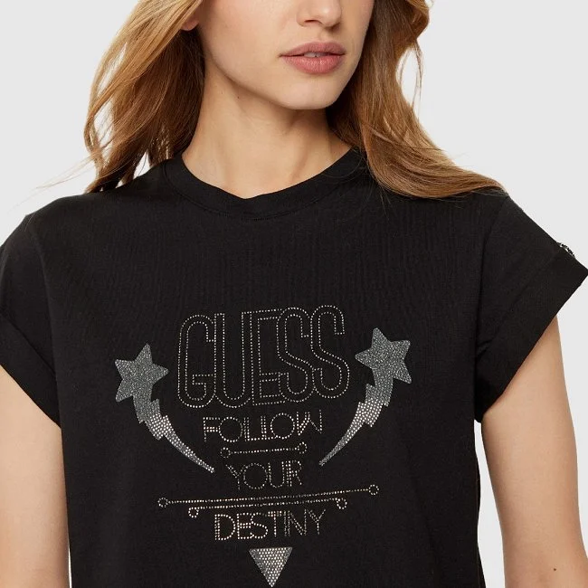 Camiseta Guess Negra Mujer