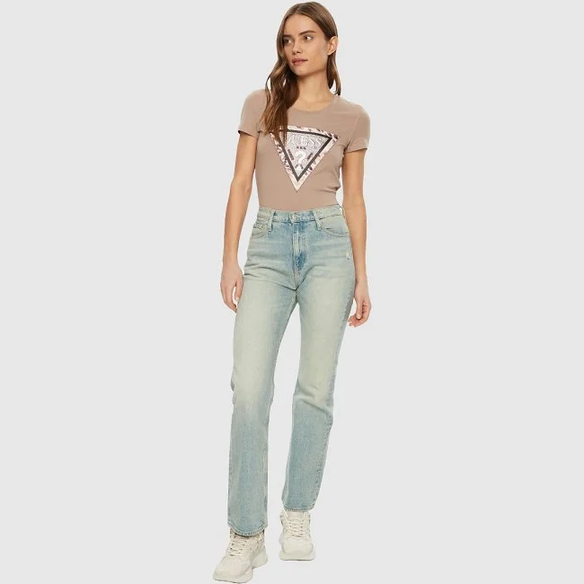 Camiseta Guess Beige Mujer