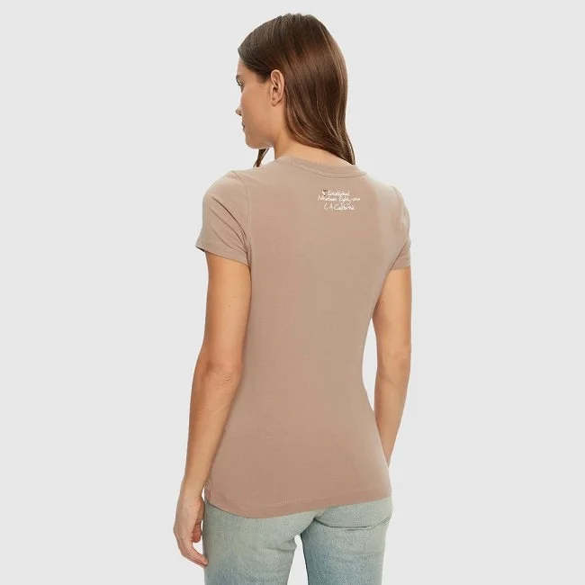 Camiseta Guess Beige Mujer