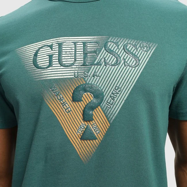 Camiseta Guess Verde Hombre