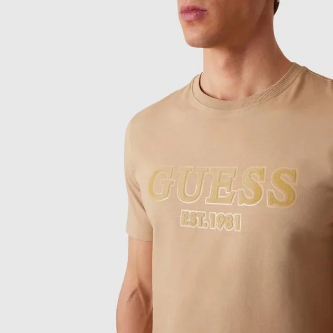 Camiseta Guess Marrón Hombre