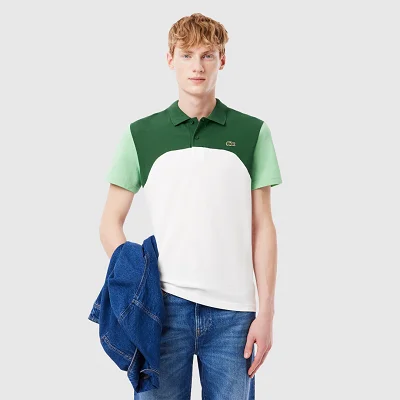 Polo Lacoste Blanco y Verde...