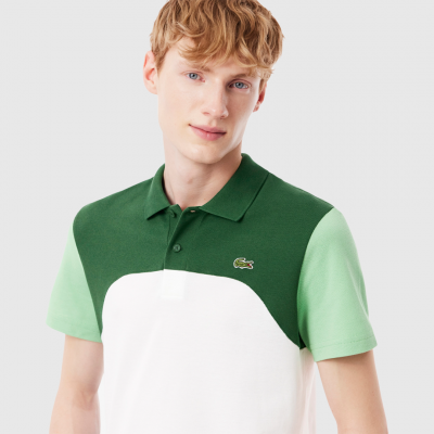 Polo Lacoste Blanco y Verde... 2