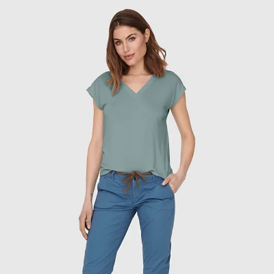 Camiseta Only Verde Mujer