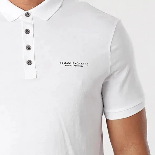 Polo Armani Exchange Blanco Hombre