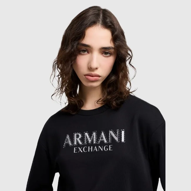 Sudadera Armani Exchange Negra Mujer Sudadera Armani Exchange Negra Mujer